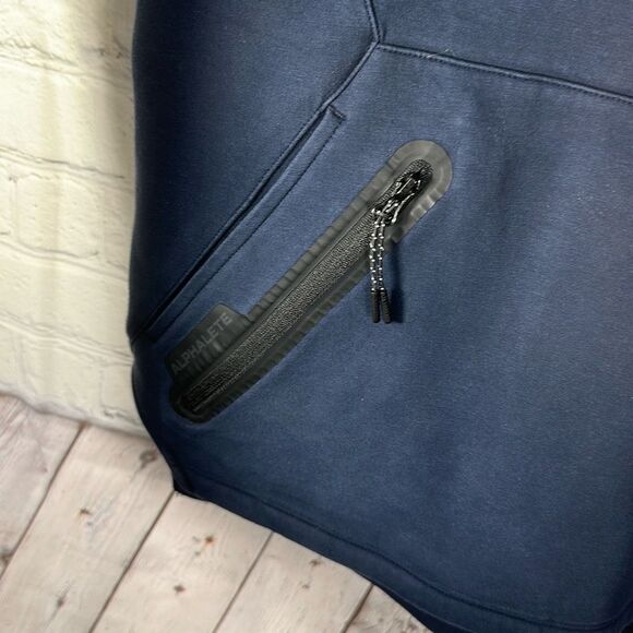 Alphalete Hoodie Mens Large Blue LBD More Elements Athletic Fit Zip Workout - Picture 2 of 8